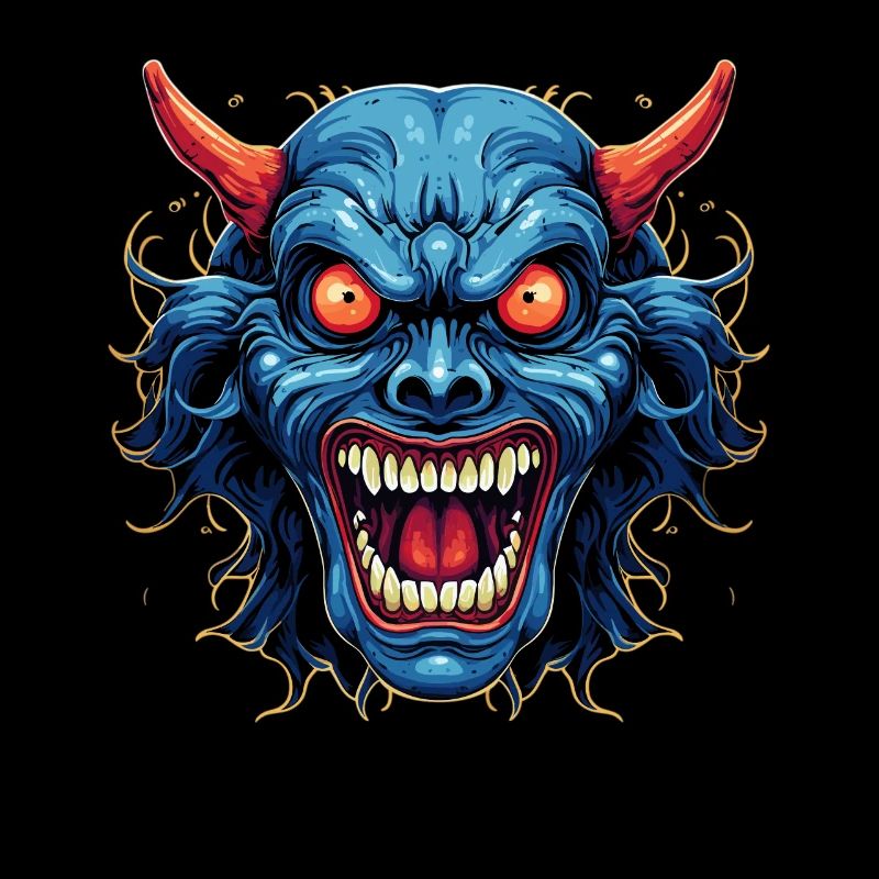 Japanischer Hannya Dämon Samurai Warrior Oni Maske