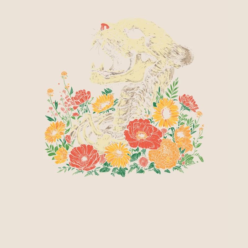 Fleur de guépard squelette fleur animal