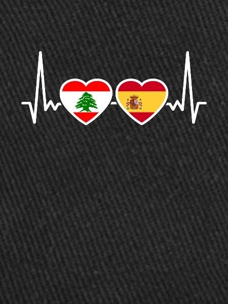 Liban Espagne Heartbeat Flag Libanais