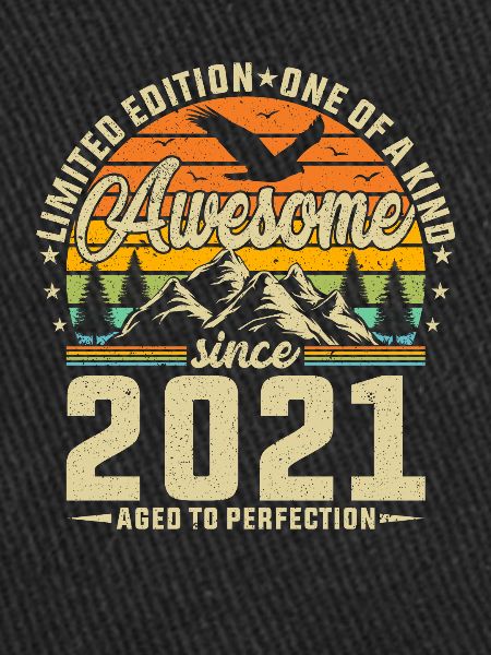 Design d’anniversaire rétro créatif 2021