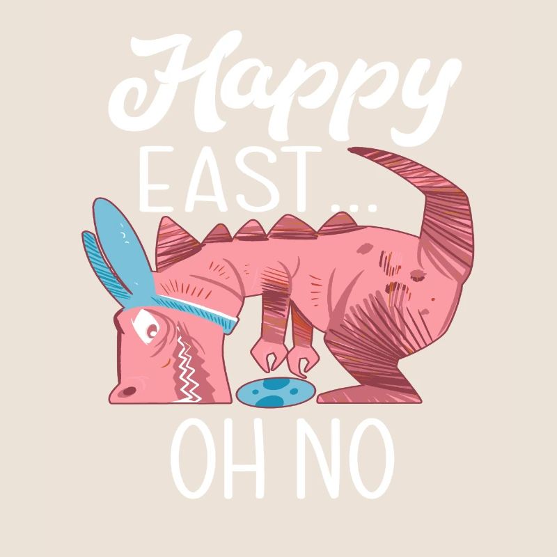 Funny Happy Easter Dinosaur