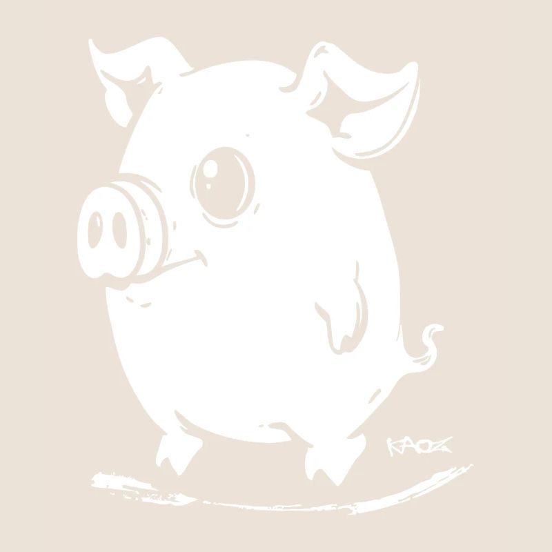Cochon mignon de dessin animé