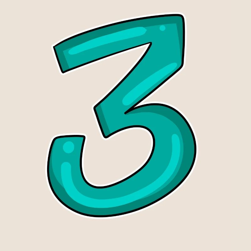 3 - Three - Third