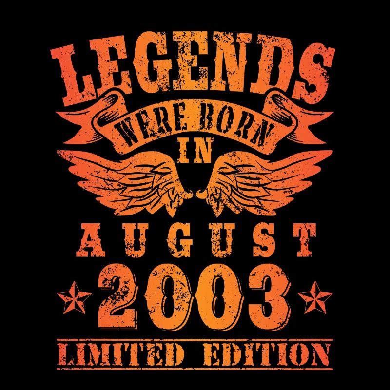 Legends sont nés en Août 2003 Anniversaire