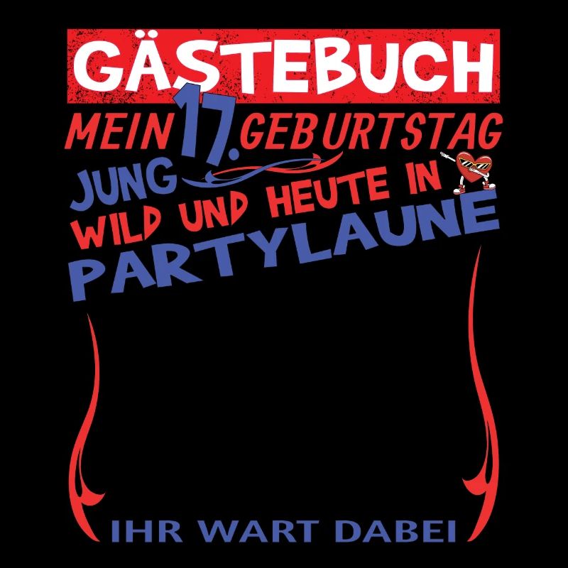 17. Geburtstag Mädchen & Junge Gästebuch