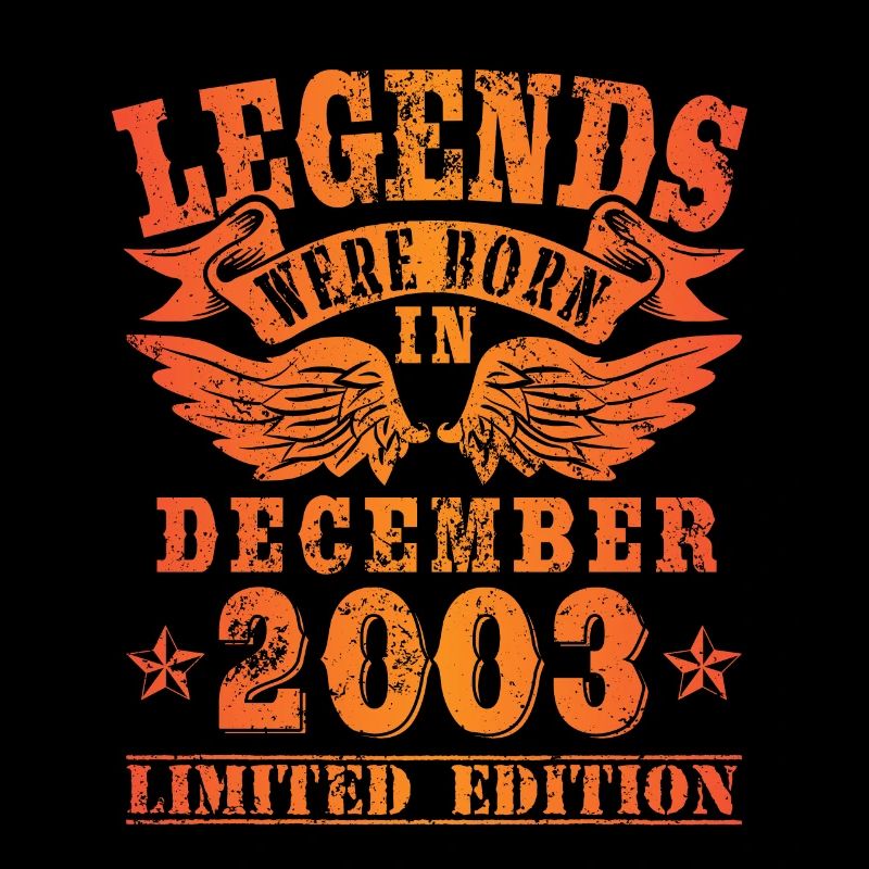Legends sont nés en Décembre 2003 Anniversaire