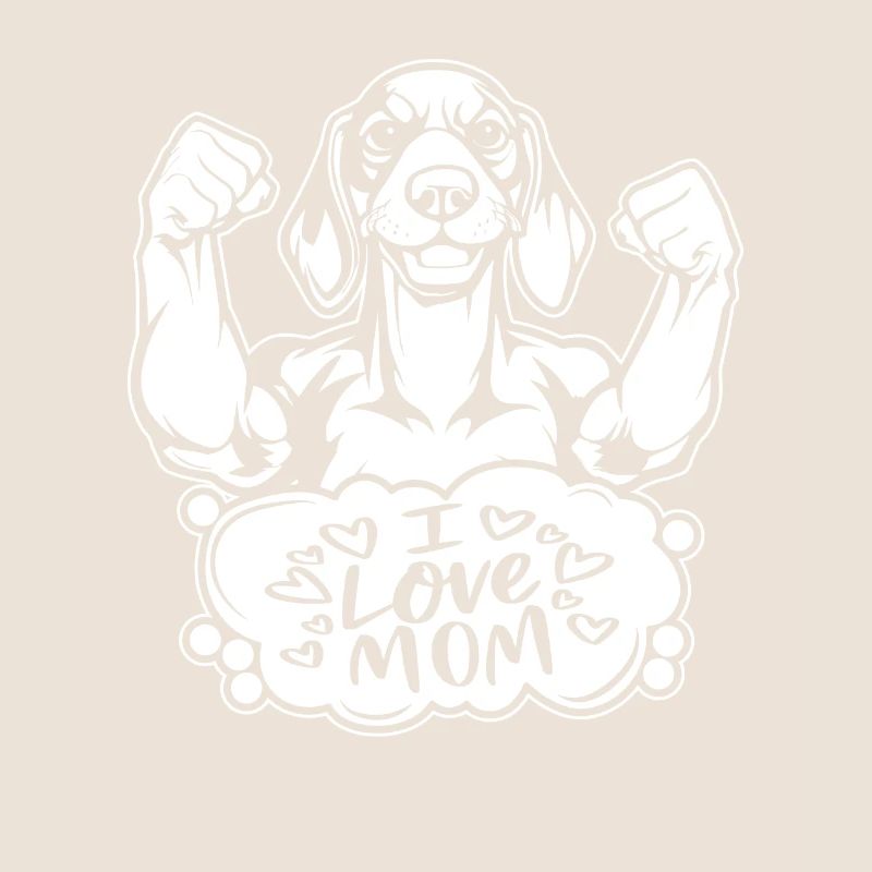 Dackel teckel j’aime maman
