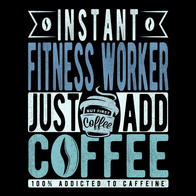 Travailleur de remise en forme instantanée Il suffit d’ajouter du café