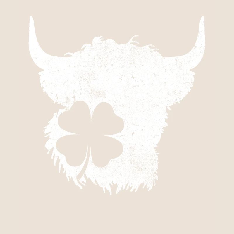 Vache Highland de trèfle