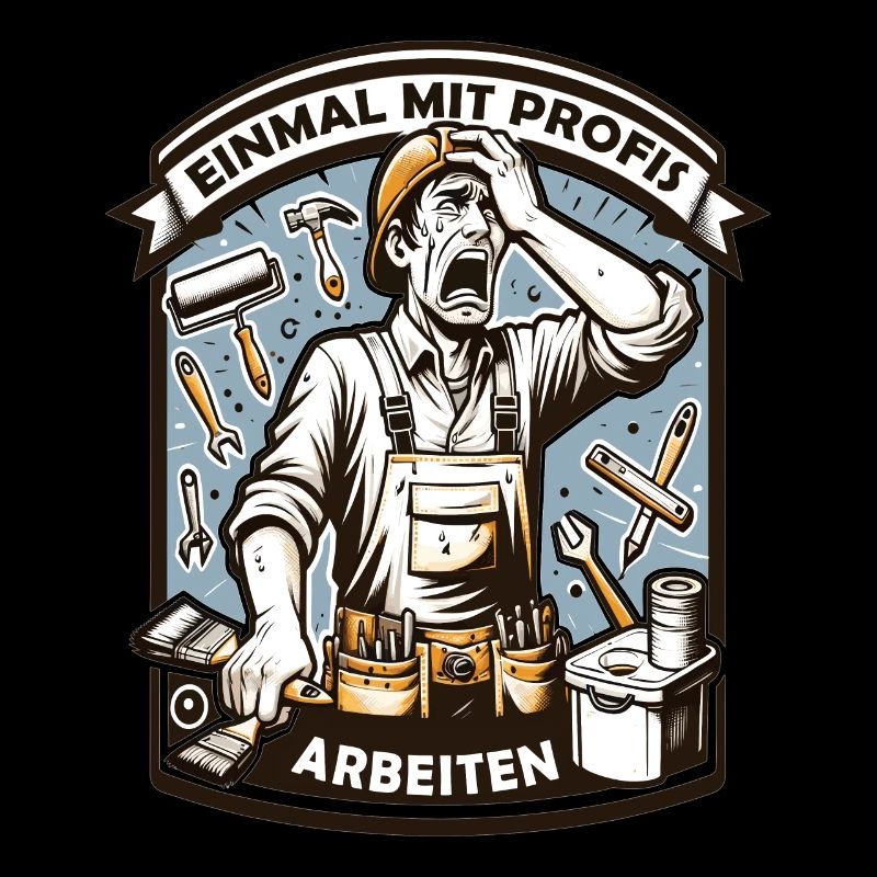 Working with professionals, funny master painter