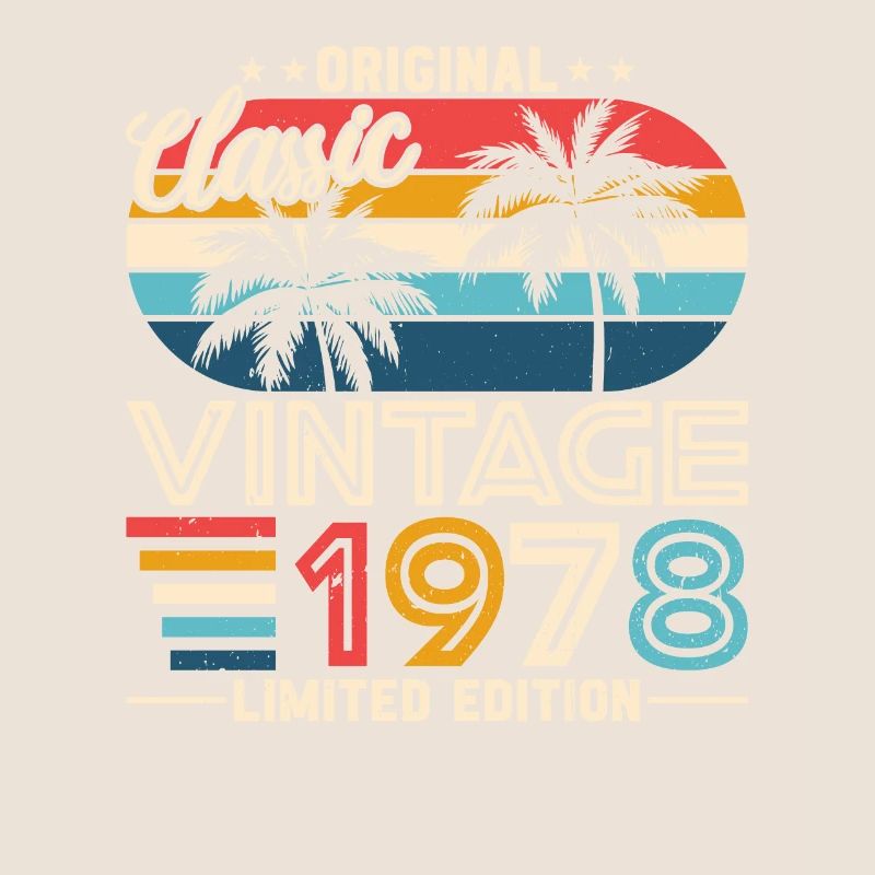 Millésime 1978 : Original année de naissance rétro Design