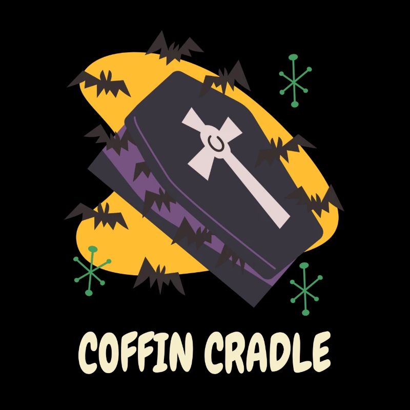 Death Coffin Goth Casket Spooky Halloween Vampires