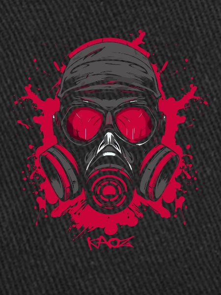 Masque à gaz rouge