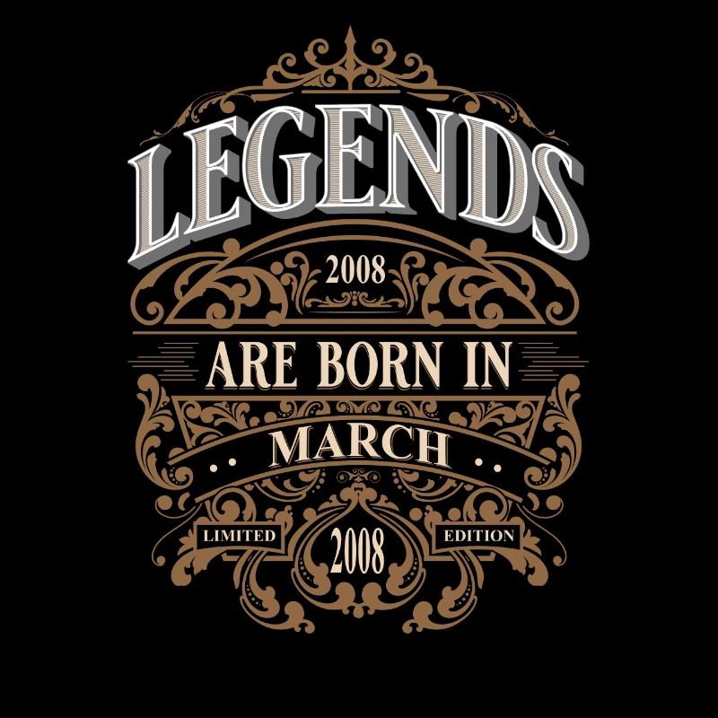2008 Mars Né Anniversaire Année de naissance