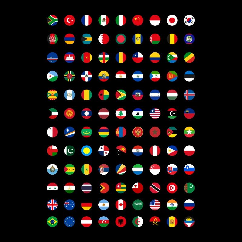 Tous les pays Drapeaux du monde 287 Drapeau