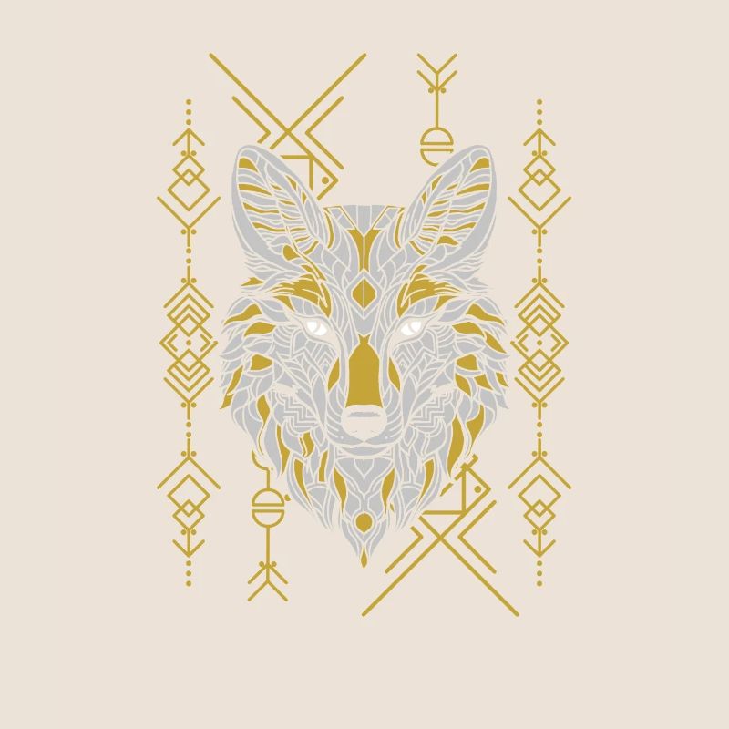 Wolf Abstract Geometric Polygon Wolf