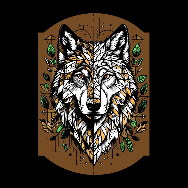 Wolf Geometric Polygon Wolf