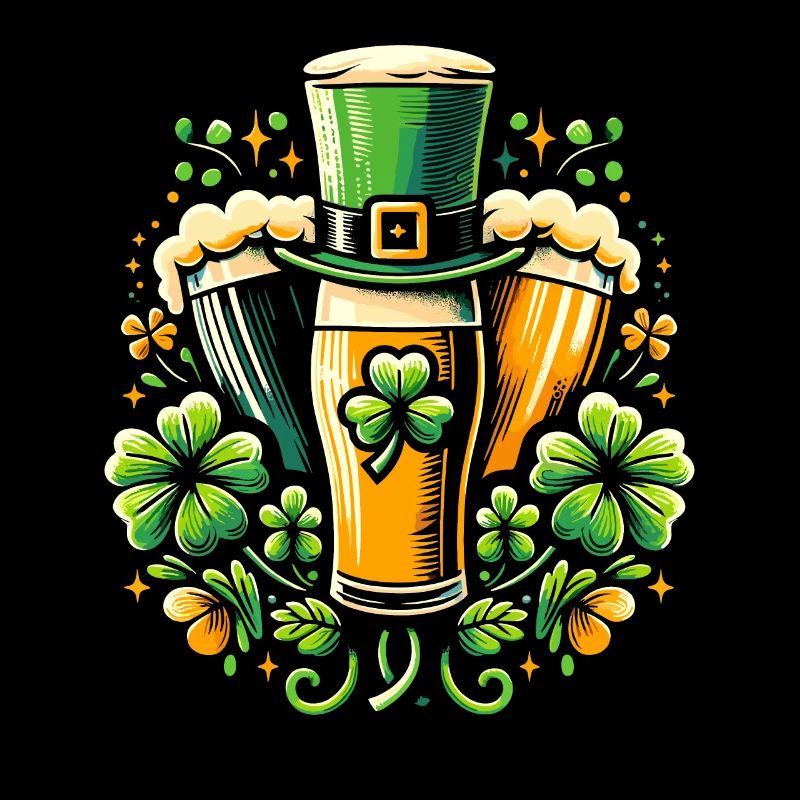 Kleeblatt Irisches St. Patricks Day Biertrinken