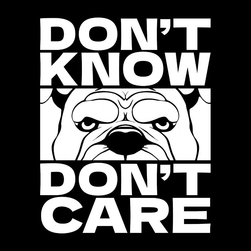 Bouledogue Drôle Ne Sais Pas Ne Pas Se Soucier