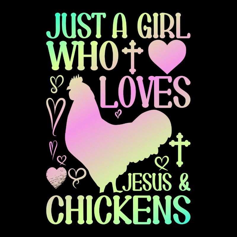 Jesus And Chickens Farmer Lover Farmer