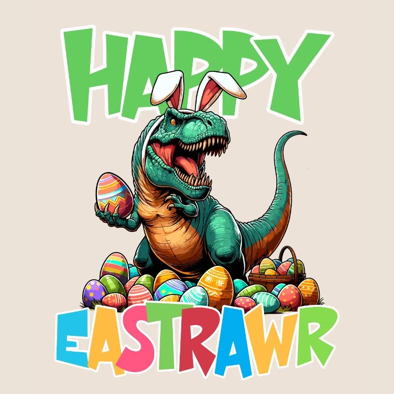 Dinosaur Trex Boys Easter Basket Easter Bunny Merry