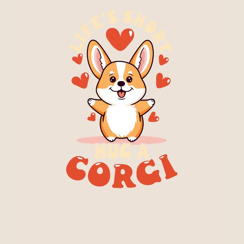 Corgi Mama Papa Leben Kurze Umarmung Ein Corgi