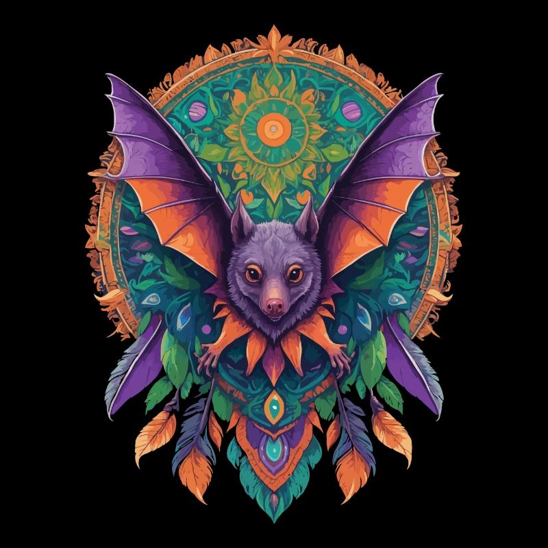Flying Fox Mandala Dream Catcher Design