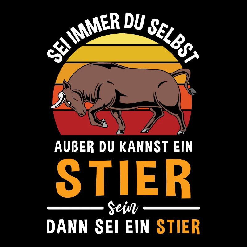 Bulle Retro Stier Sternzeichen Horoskop Stier