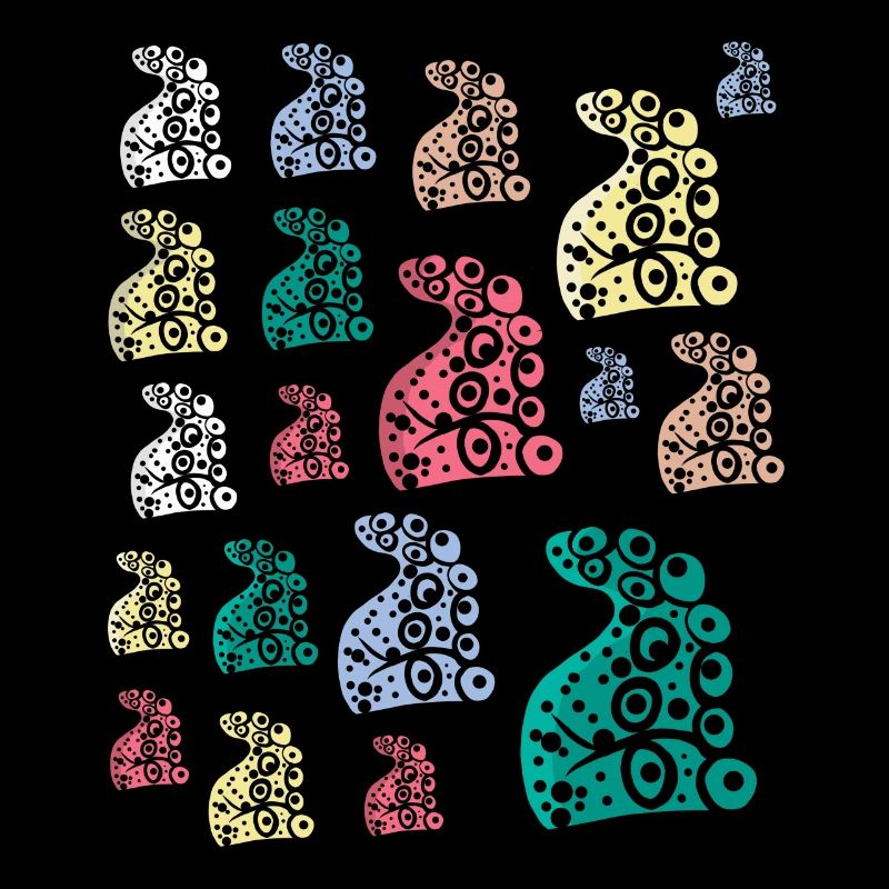 Sea Fan - Octopus Colorful - Tentacles - Pack