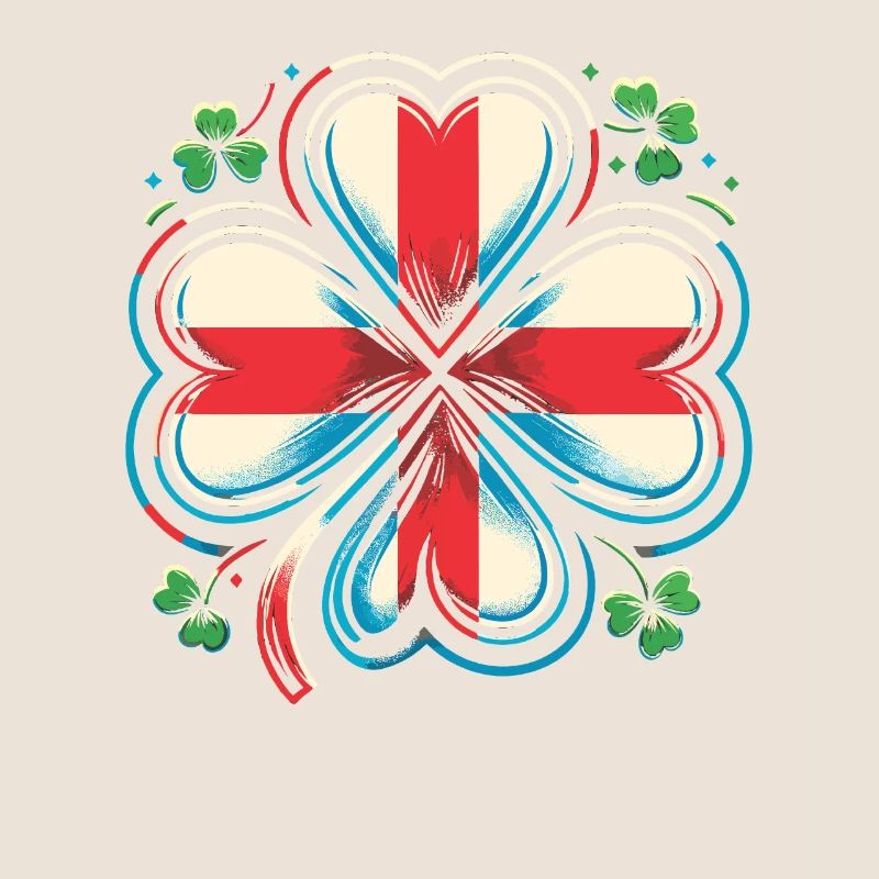 Trèfle Angleterre drapeau Saint Patrick St Patricks jour