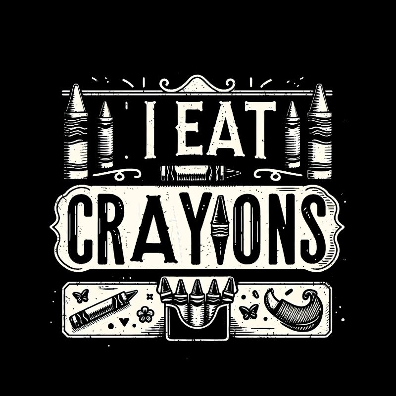Je mange des crayons de couleur 24