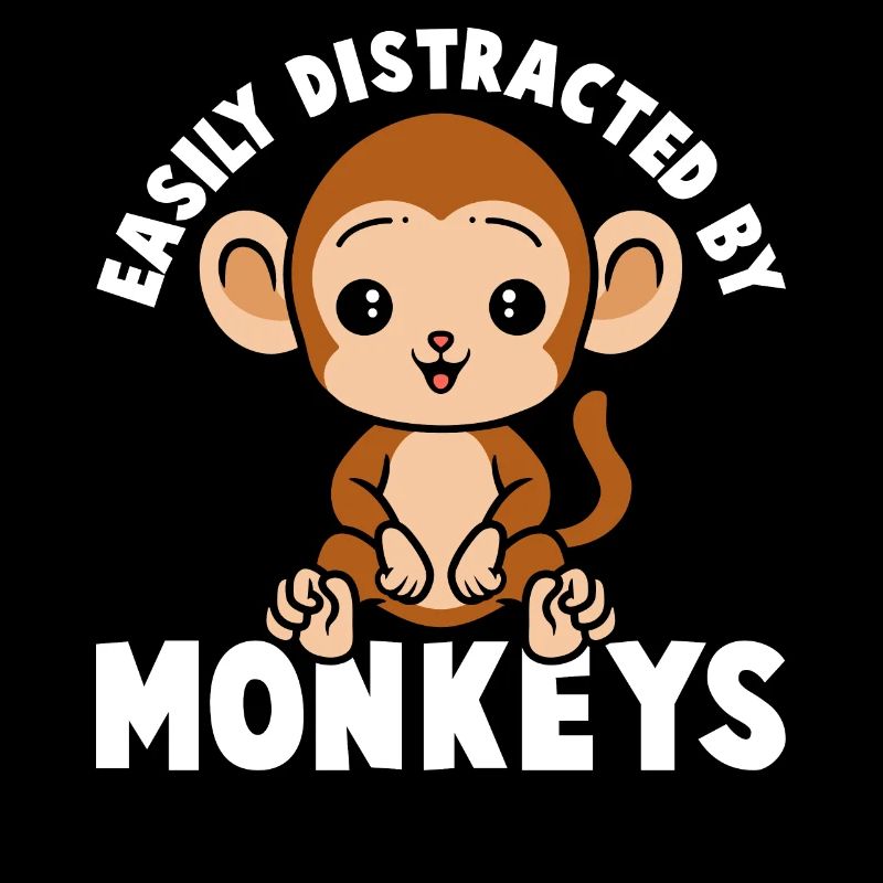 Facilement distrait par les singes