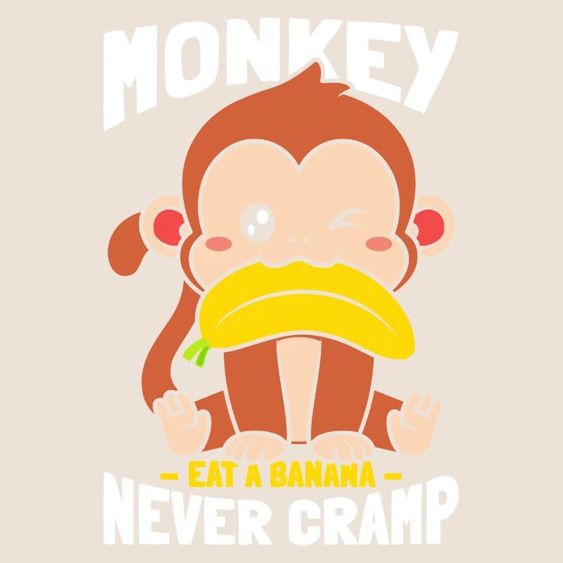 Monkey Eating Banana Never Cramp