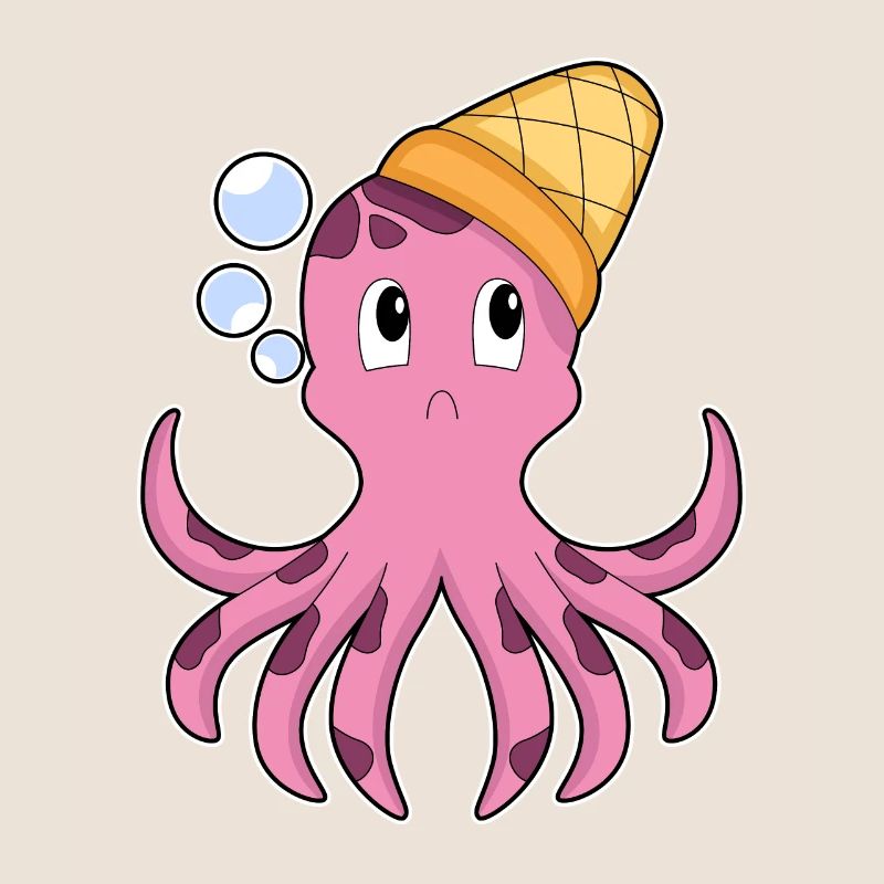 Octopus Ice Cream Cone