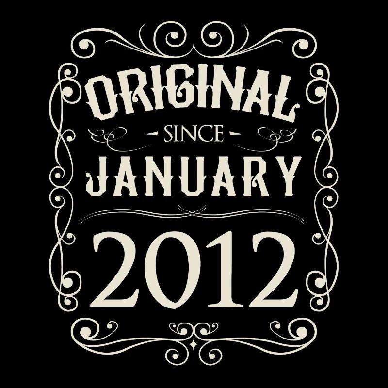 Vintage - Original since Januar 2012 Geburtstag