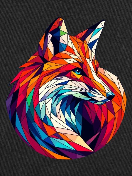 Renard dans l’illustration polygonale