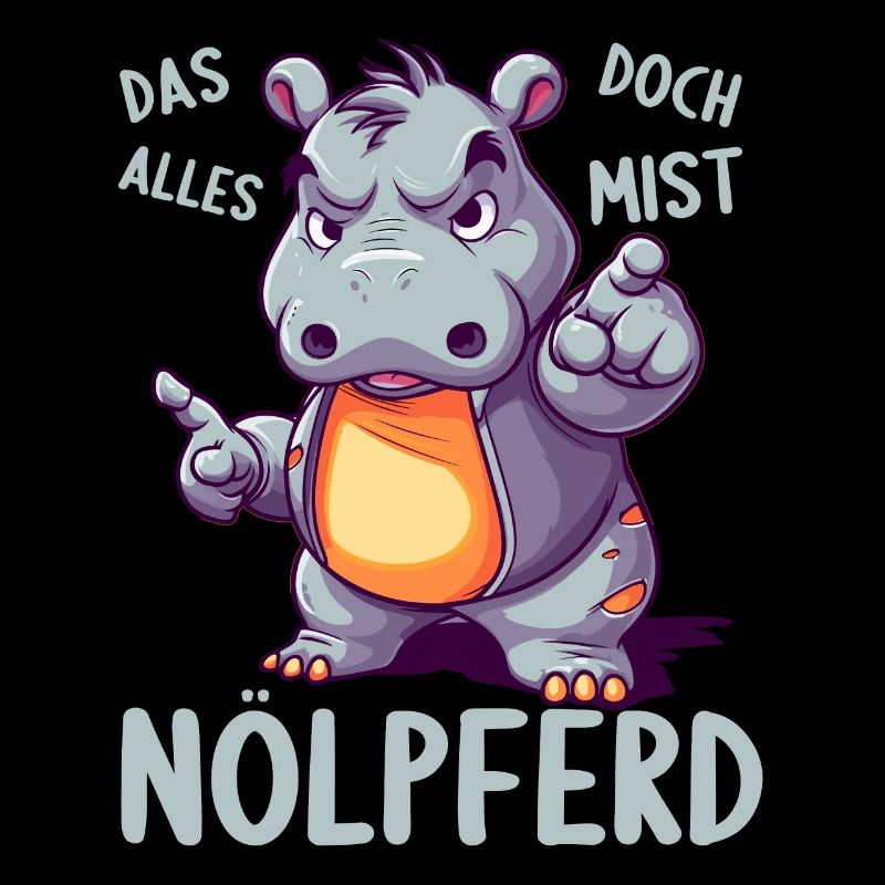 Nilpferd Hippo meckern Meckerer Nölpferd