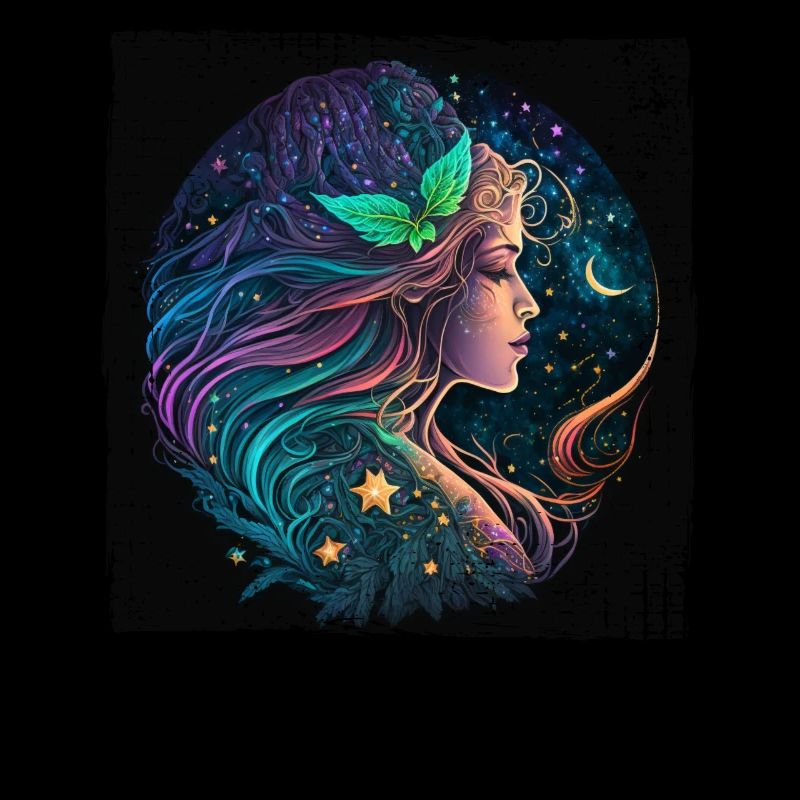 Vierge zodiaque aquarelle aquarelle Boho
