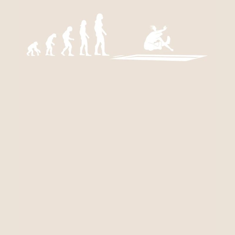 Weitsprung Evolution Athletin Geschenk