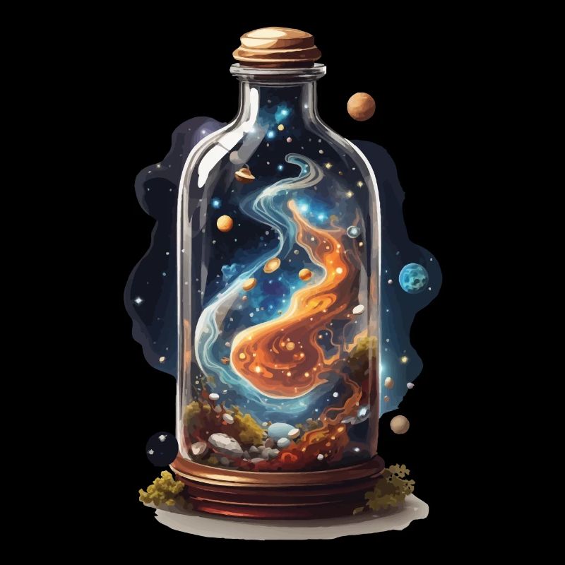 Universum in Flasche Boho Style Ästhetik