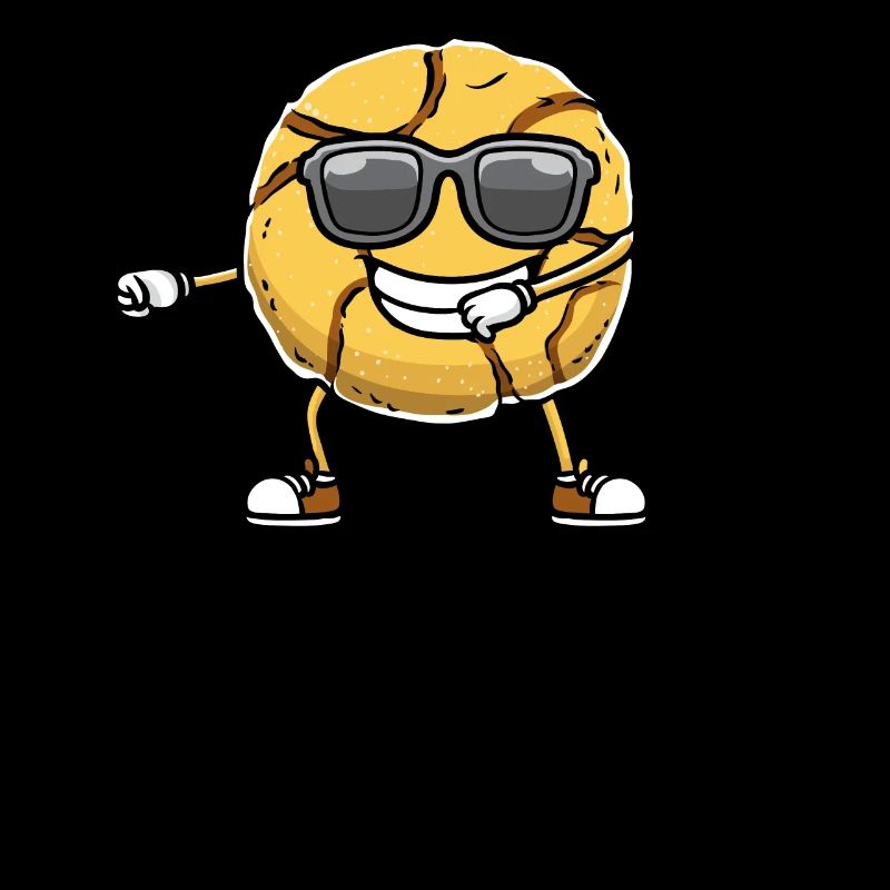 Biscuit au gingembre dansant avec des lunettes de soleil