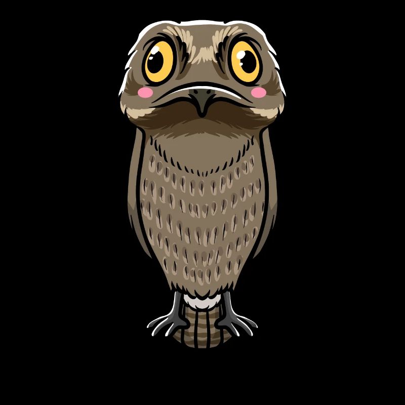 Tagschläfer Vogel Kawaii Emoticon