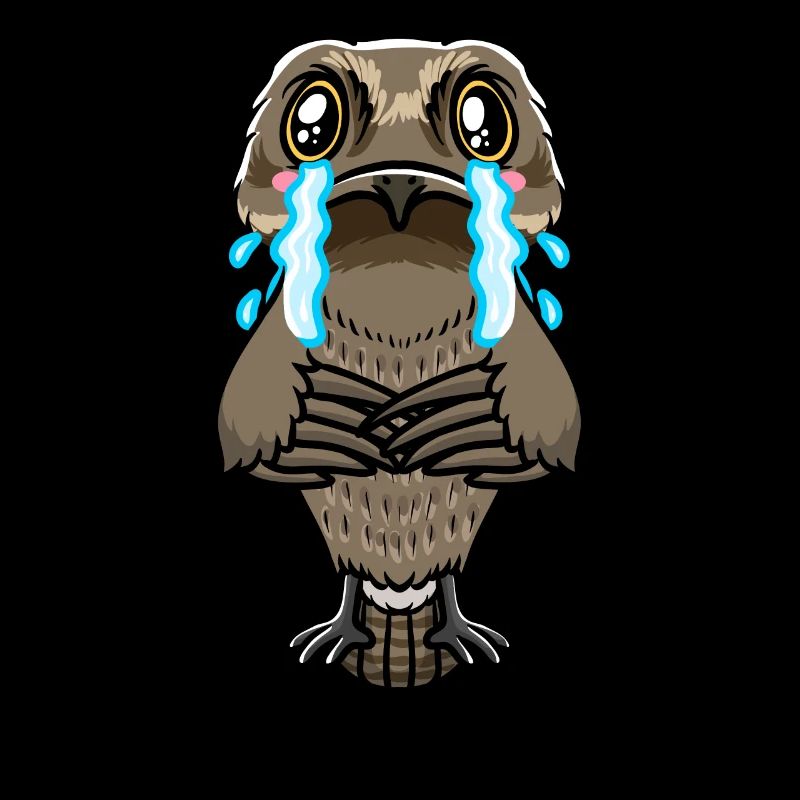 Tagschläfer Vogel Kawaii Emoticon