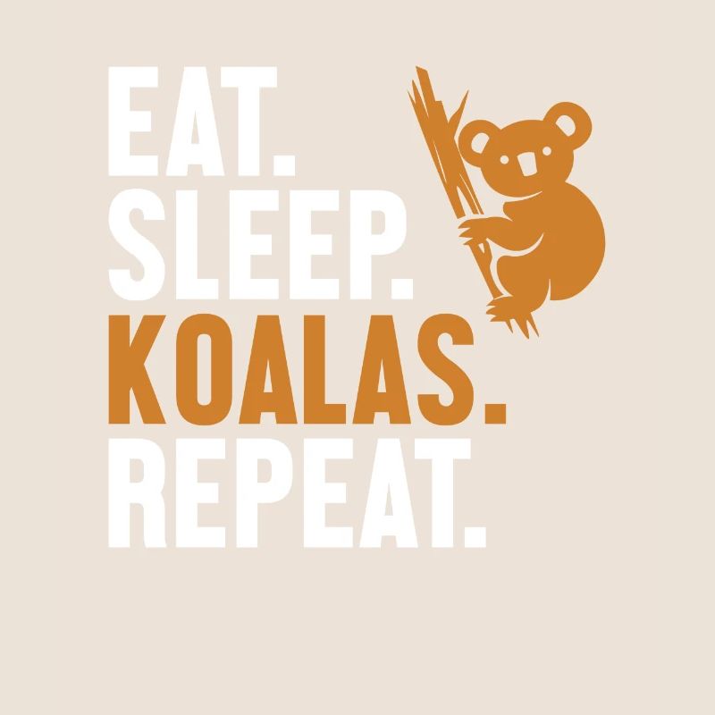 Manger Dormir Koalas Répéter Koalabear Eucalyptus