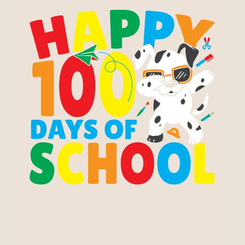 Joyeux 100 jours d’école 100e jour Dalmatiens
