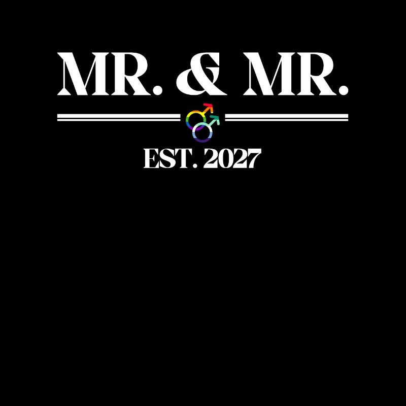Mr. & Mr. Est. 2027 Gay Pride Hochzeit Homo-Ehe
