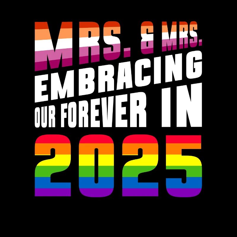 Mrs. & Mrs 2025 Gay Pride Hochzeit Homo-Ehe