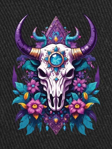 Bull Skull Feather Mandala