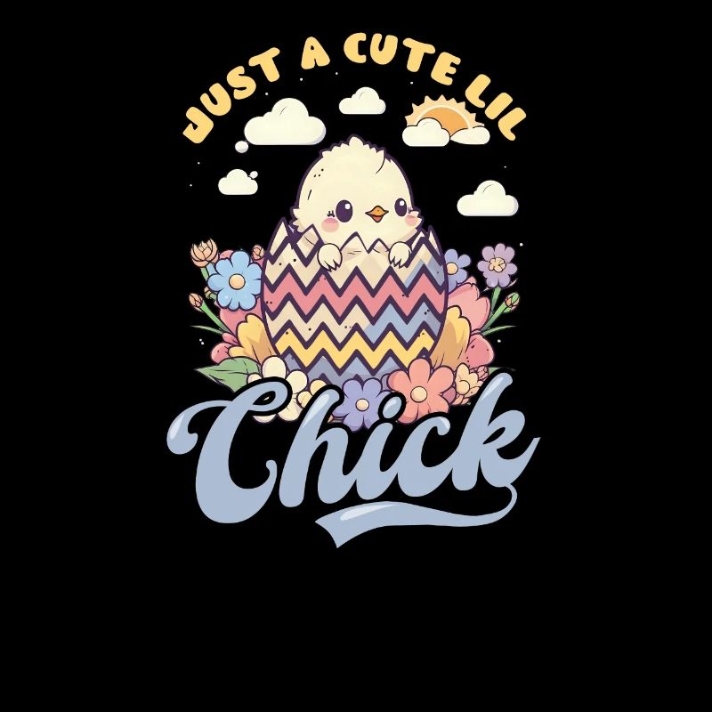 Pâques chrétienne juste un petit poussin mignon