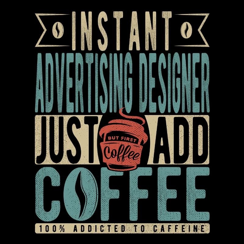 Concepteur de publicité instantanée Il suffit d’ajouter du café